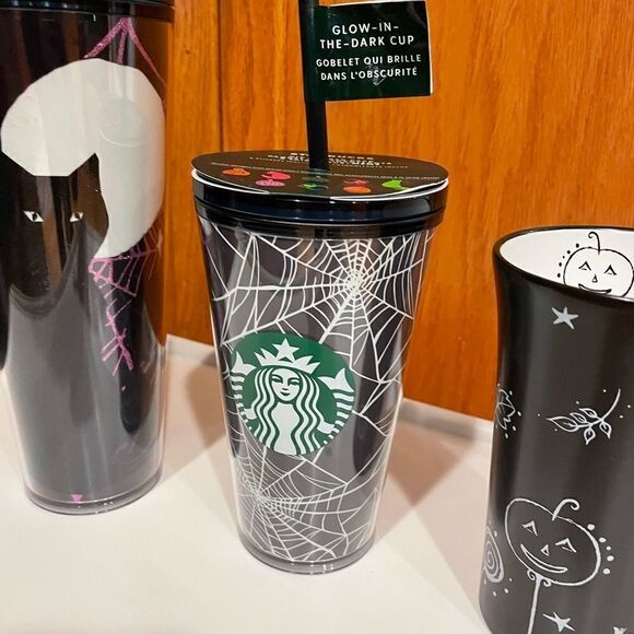 3 Starbucks Halloween Spider Cat Tumblers Ceramic Coffee Cup Set - Picture 10 of 12